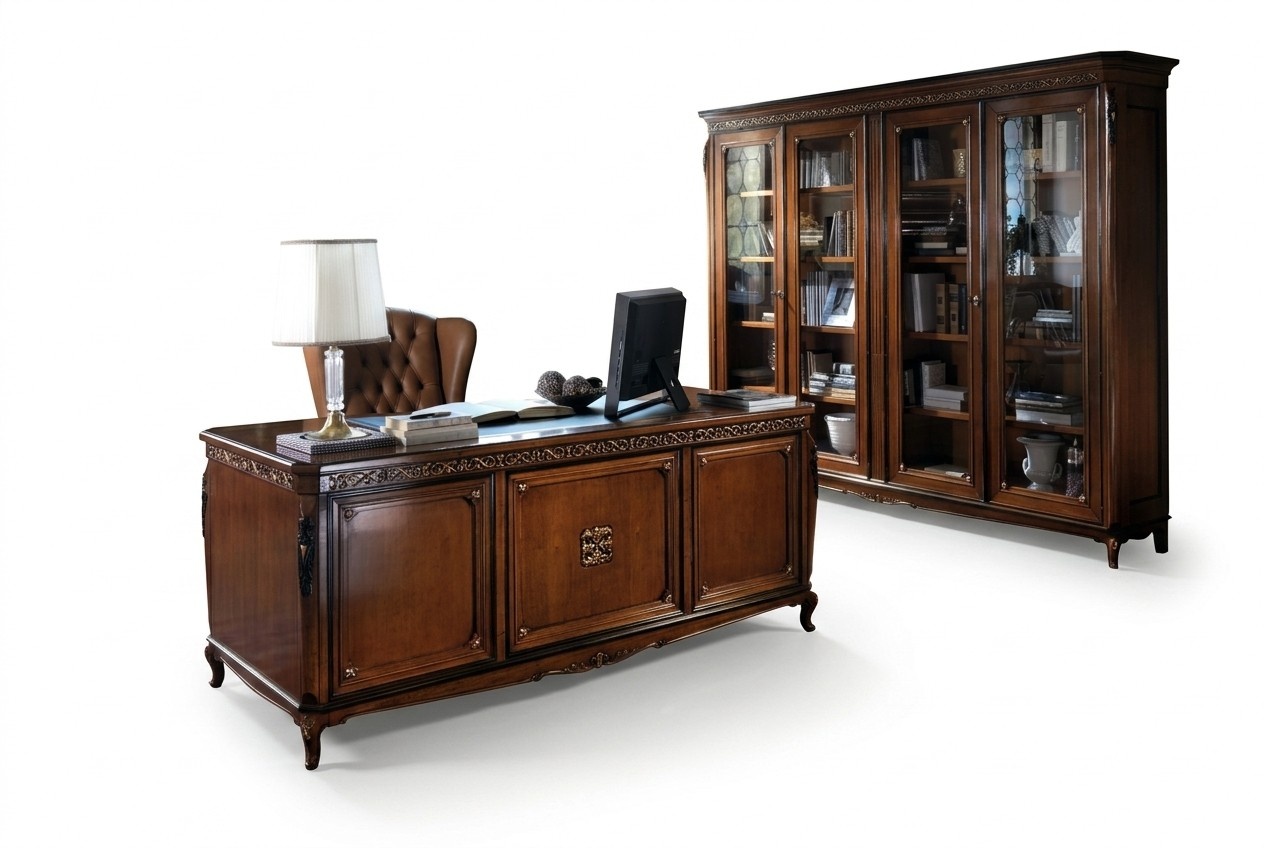 BÃ¼ro Schreibtisch + Sessel Schreibtische Tisch Holztisch Stuhl Tische 3tlg