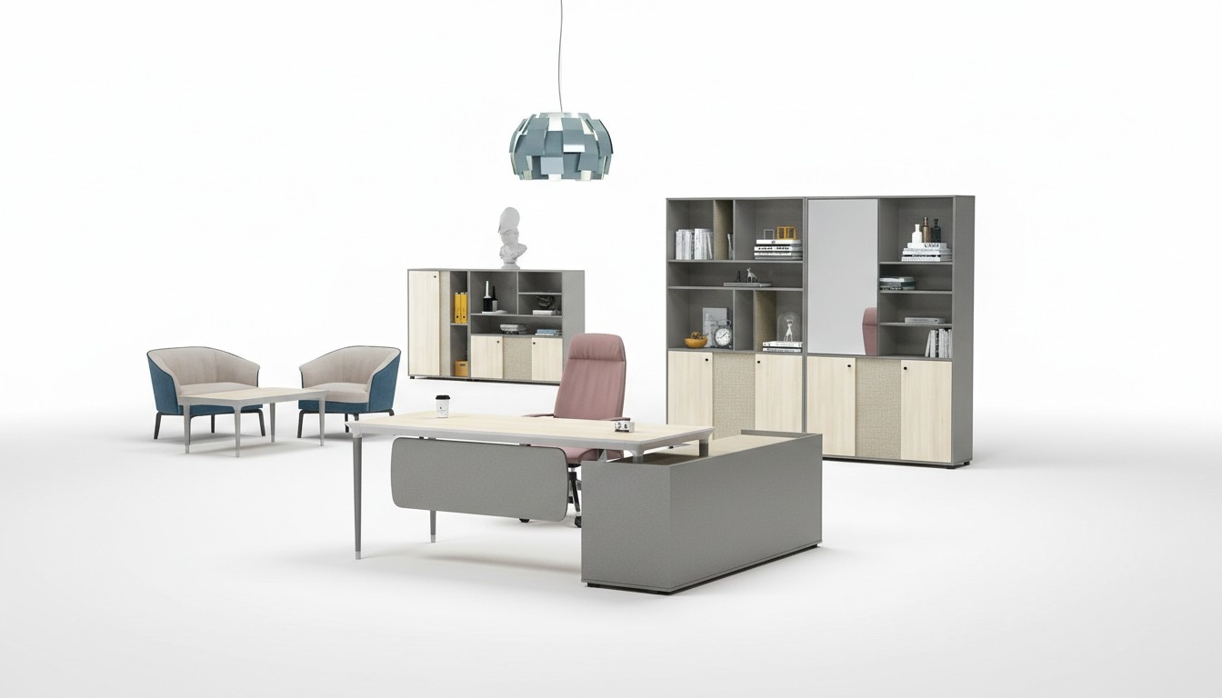 BÃ¼ro Set Wandregal Schreibtisch Regal Schrank 2 tlg BÃ¼ro Zimmer Einrichtung neu