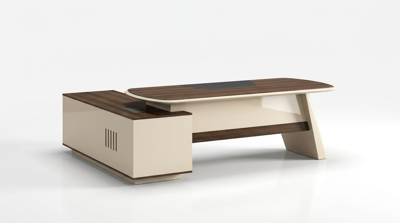 BÃ¼roeinrichtung Schreibtisch Tische Chef Tisch + Aktenschrank Regal 2tlg.
