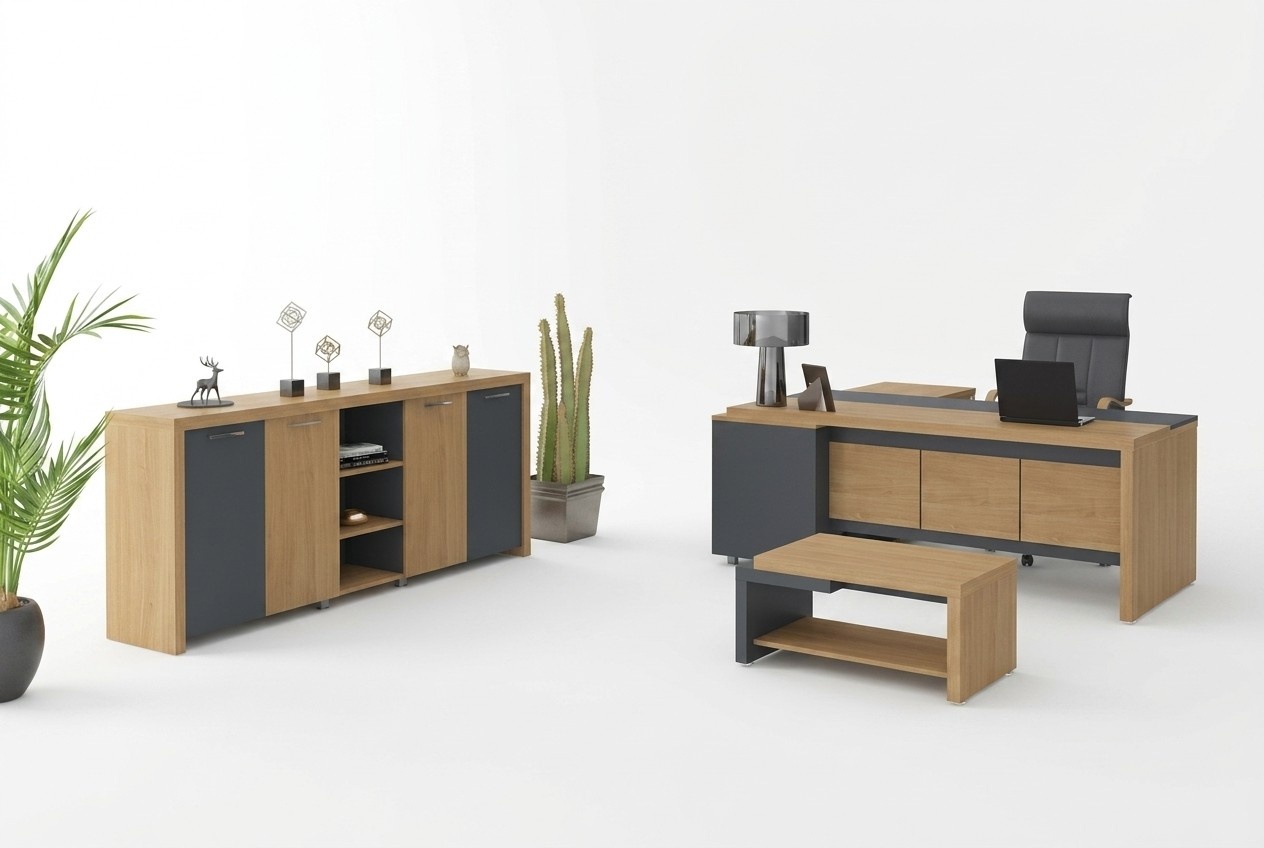 BÃ¼roeinrichtungsmÃ¶bel Schreibtisch Kommode Couchtisch Luxus MÃ¶bel 3tlg