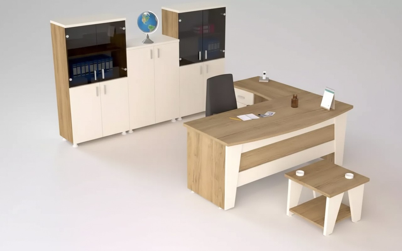BÃ¼romÃ¶bel Eckschreibtisch Schreibtisch Couchtisch 3x Aktenschranke 6tlg