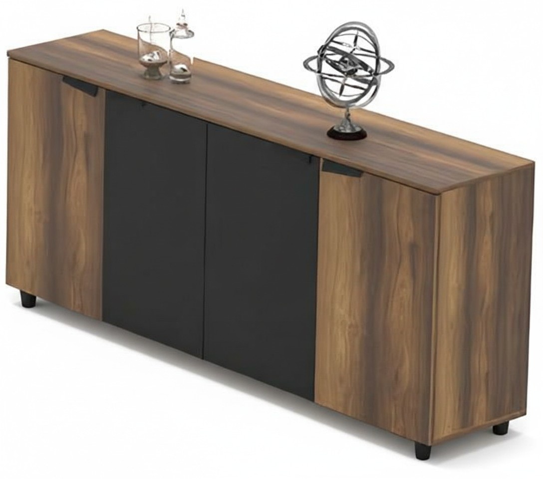 BÃ¼roschrank Aktenschrank Sideboard Kommode Arbeitszimmer Braun Schwarz