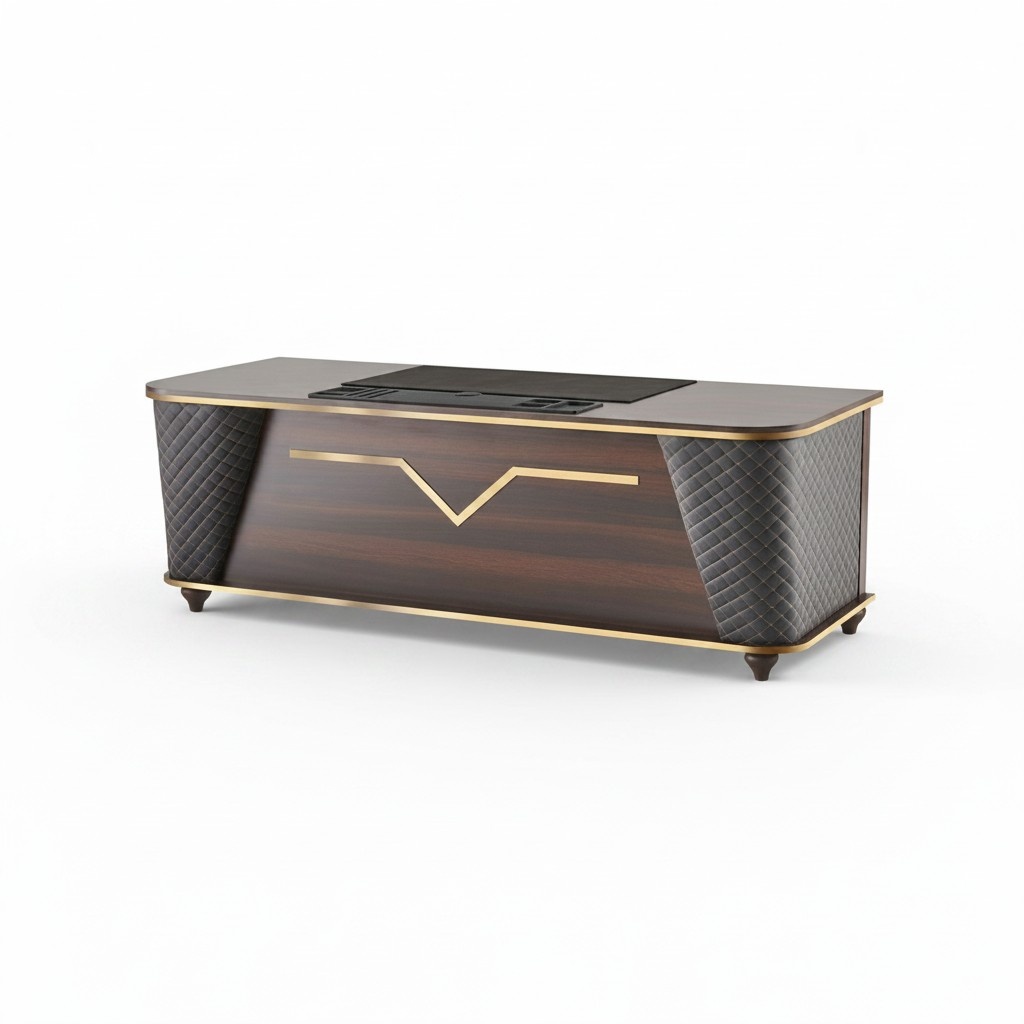 BÃ¼rotisch Braun Schwarz Holz Modern Stil Rechteckig Arbeitszimmer BÃ¼ro