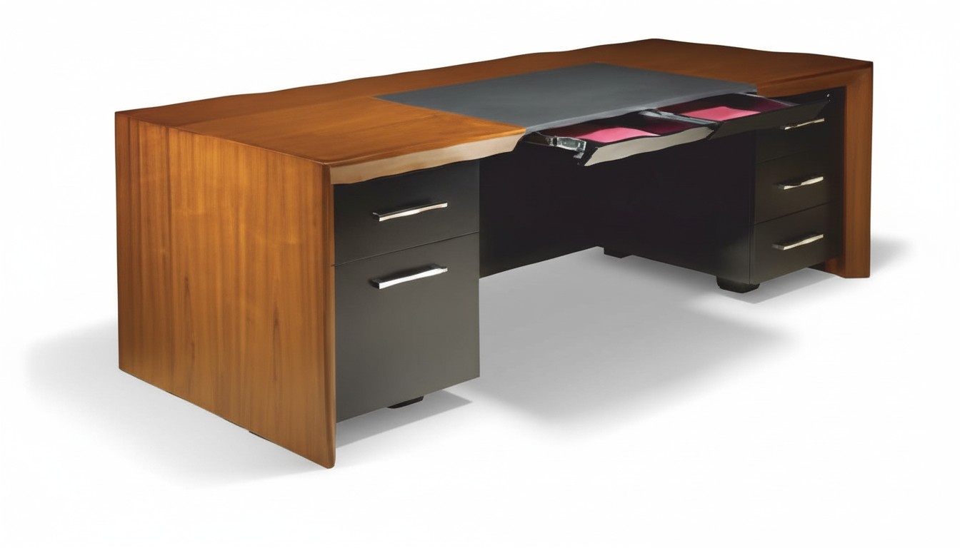 BÃ¼rotisch Braun Tisch Holz Modern Stil Rechteckig Arbeitszimmer BÃ¼ro