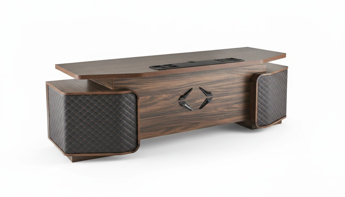 BÃ¼rotisch Schubladen Arbeitszimmer Rechteckig Braun Schwarz Modern Holz
