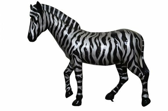 Zebra Figur Statue Skulptur Figuren Skulpturen Dekoration Deko