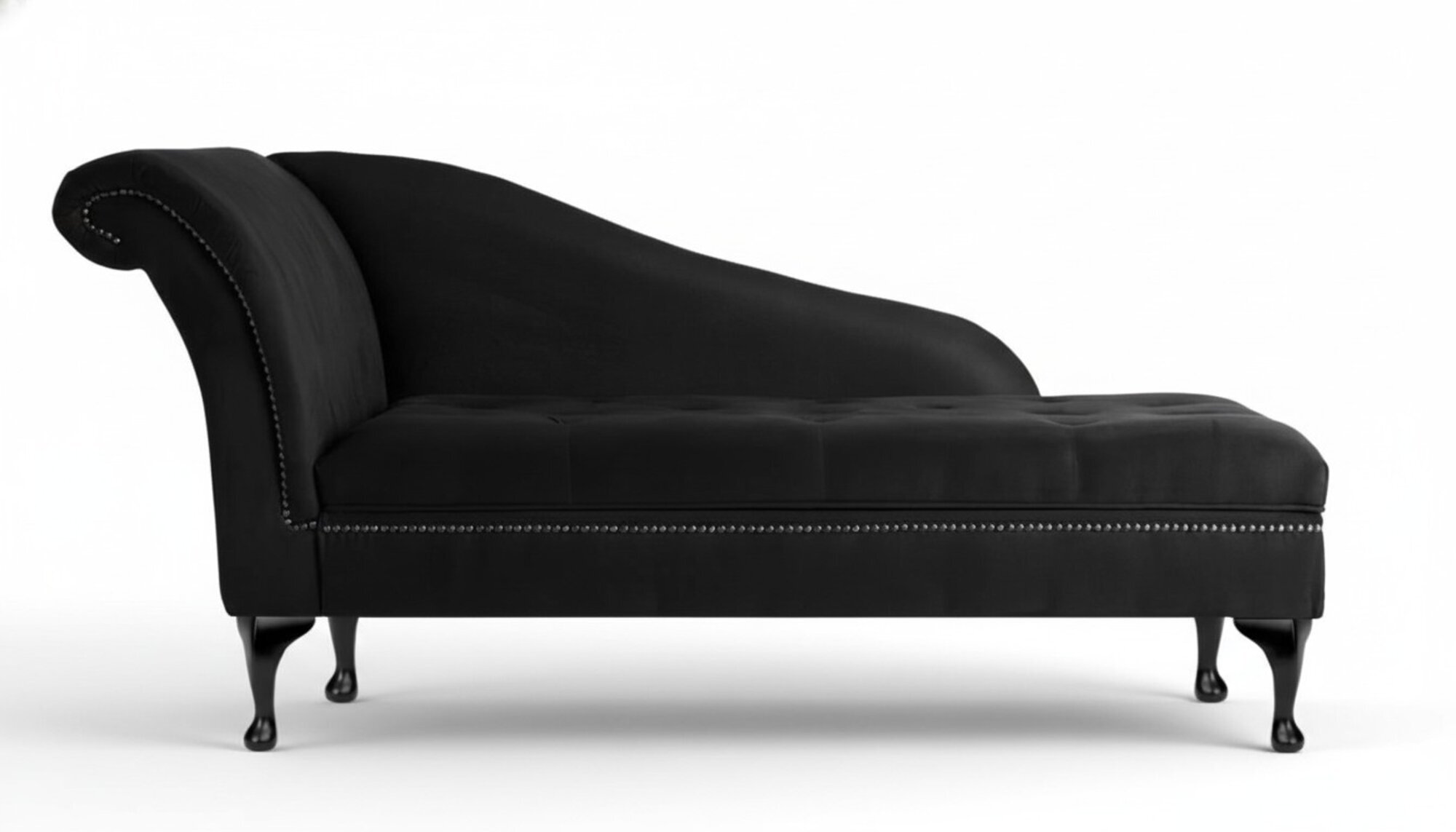 Chaiselongue Elegante Liege Chesterfield Liegen mit KnÃ¶pfen Samt Chaiselounge