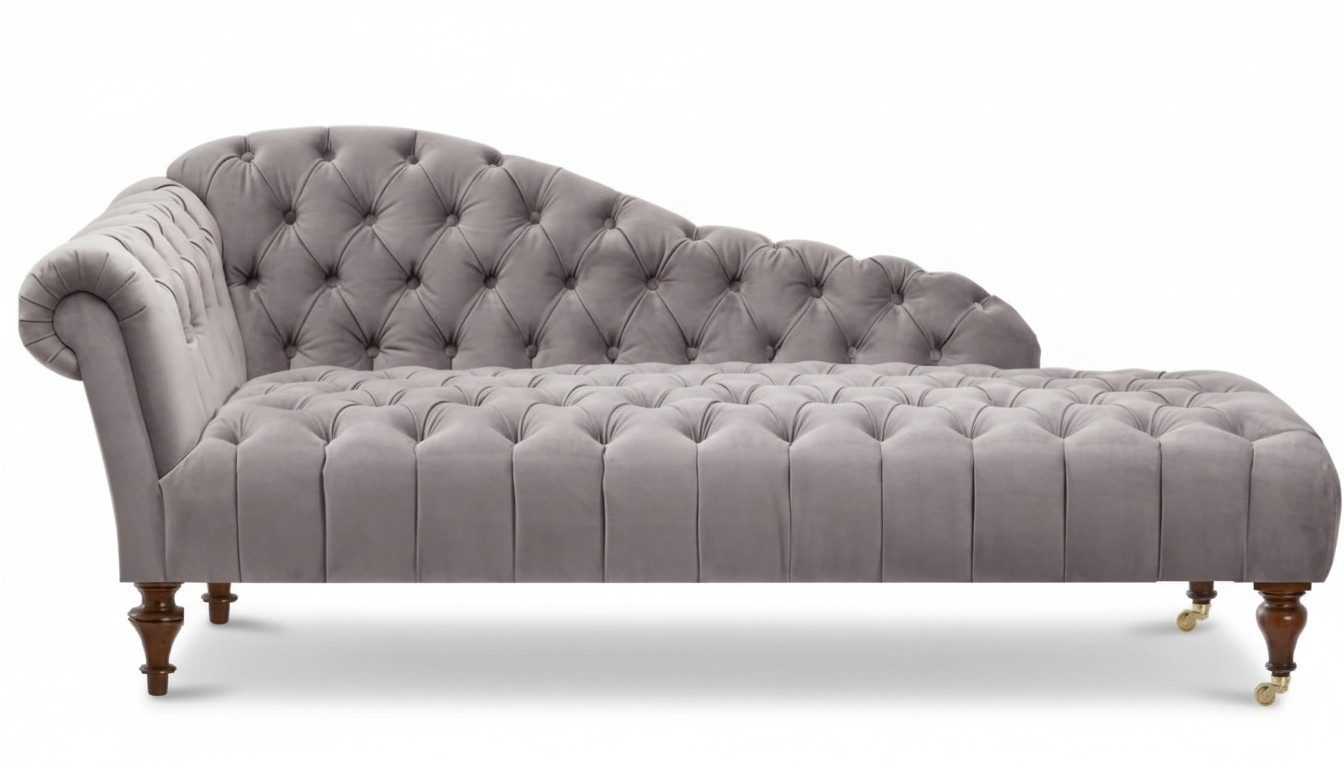 Chaiselongue Klassische MÃ¶bel Beige Wohnzimmer Sofa Stoff Chesterfield