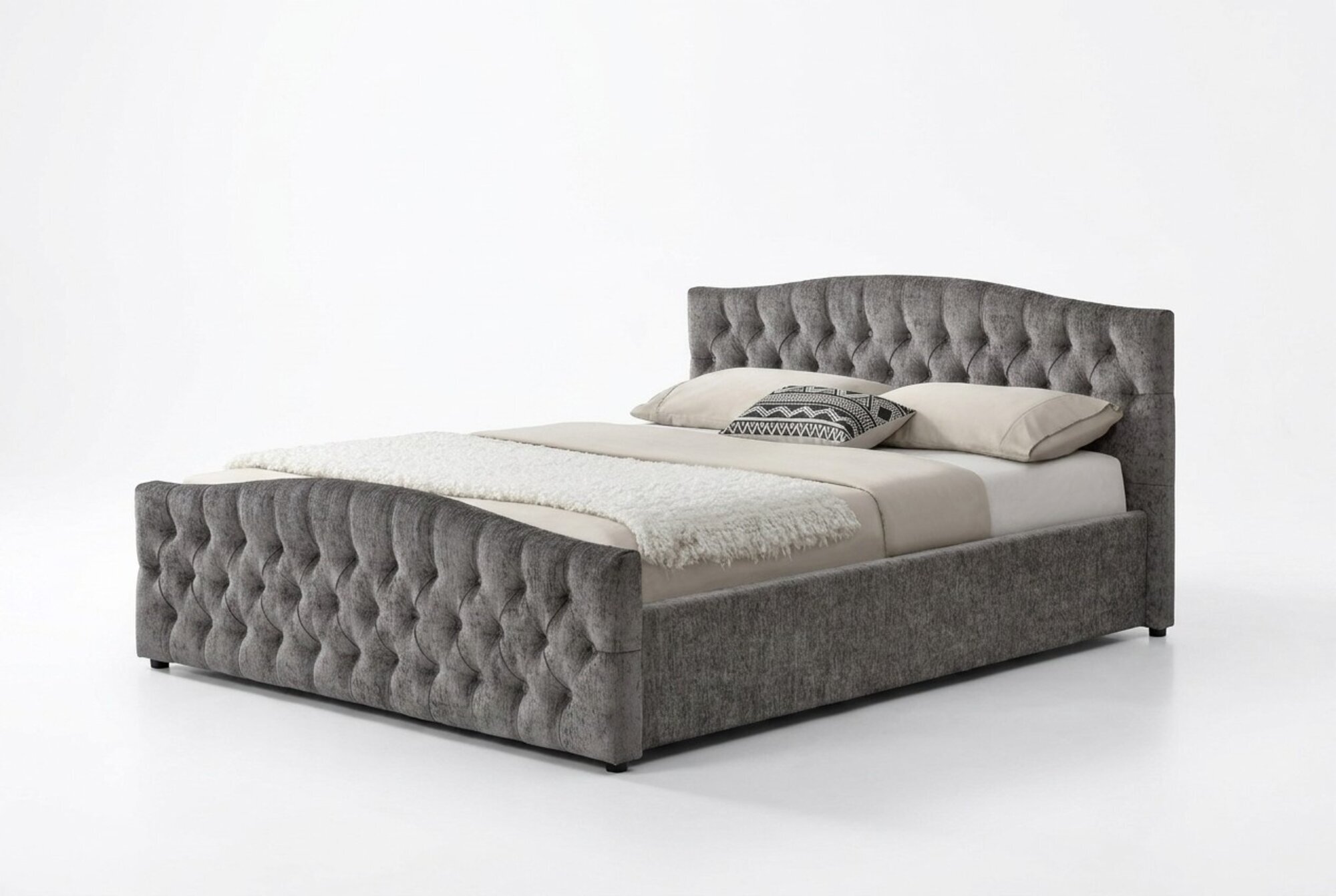 Chesterfield Bett Design Betten Schlafzimmer Englisches 180x200cm Textil