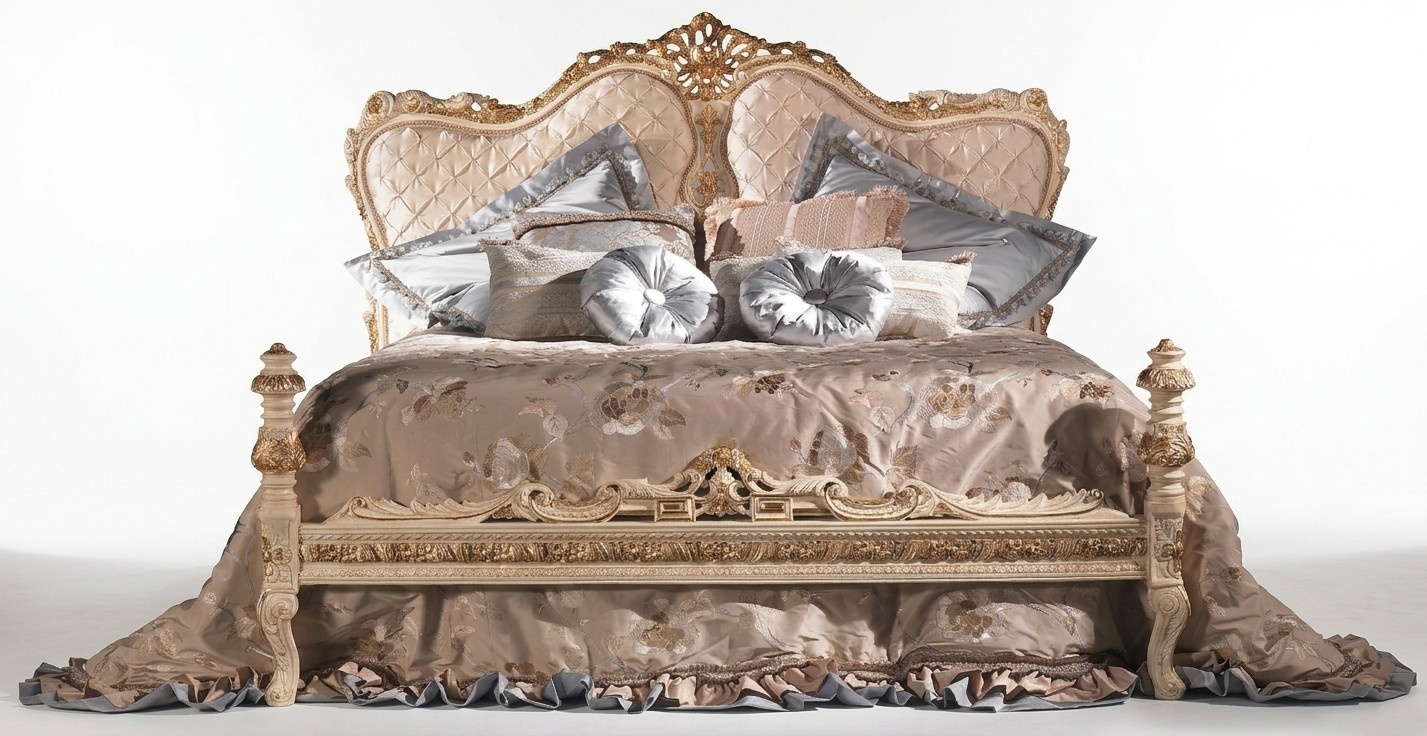 Chesterfield Bett Luxus Doppel Italienische MÃ¶bel Einrichtung Boiserie Betten