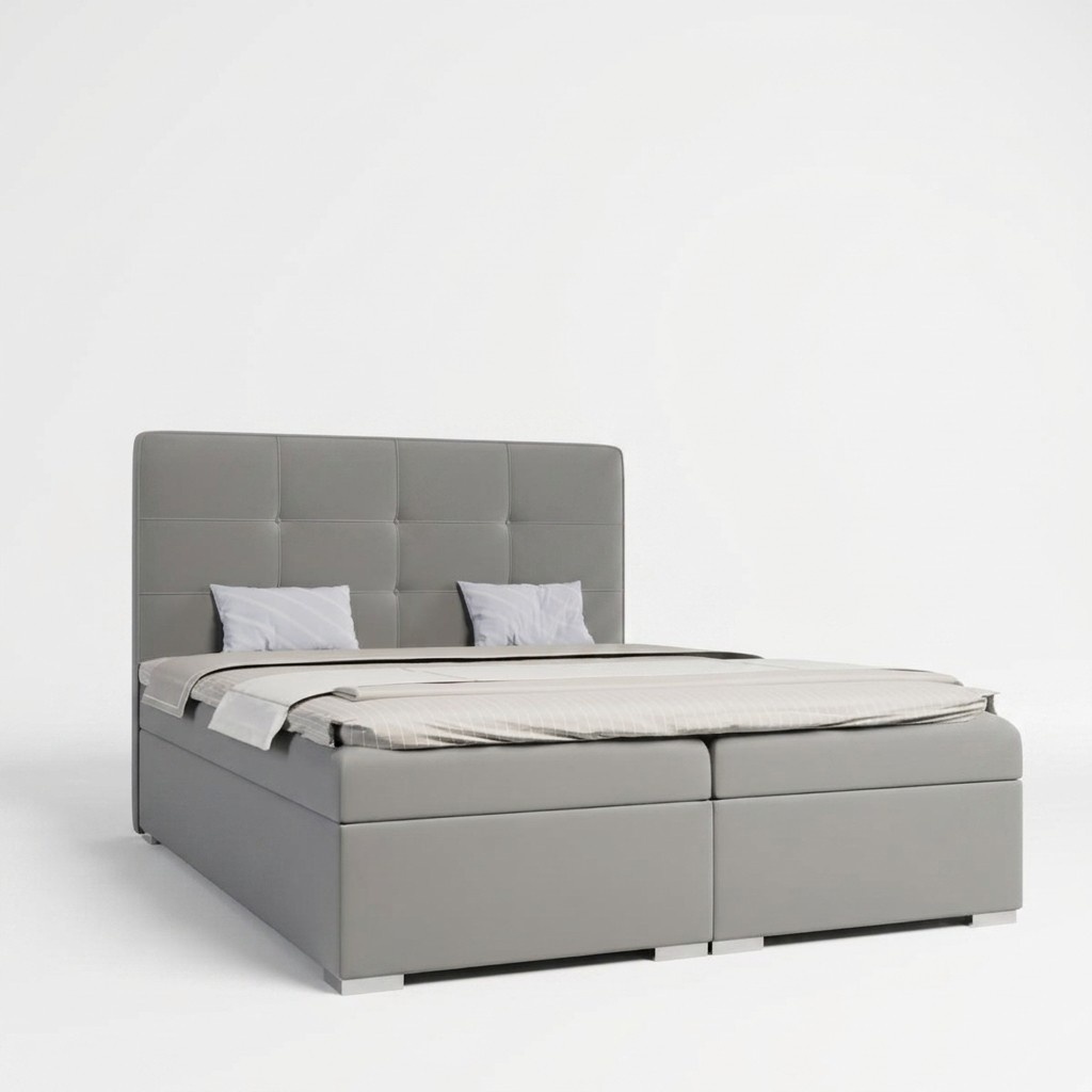 Chesterfield Boxspring Bett Hotel Doppel Komplett Set Matratze Topper