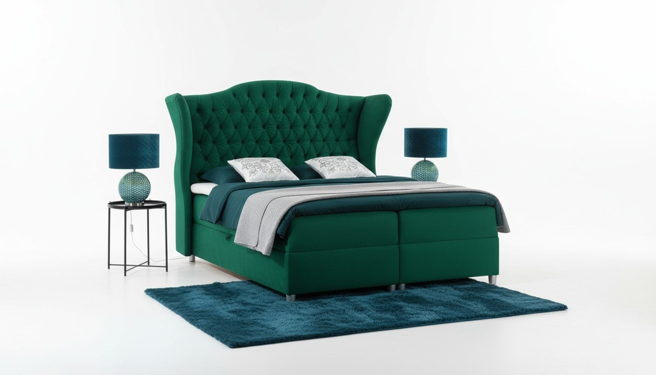 Chesterfield Boxspring Betten Hotel Bett Schlafzimmer Samt Velvet Luxus MÃ¶bel