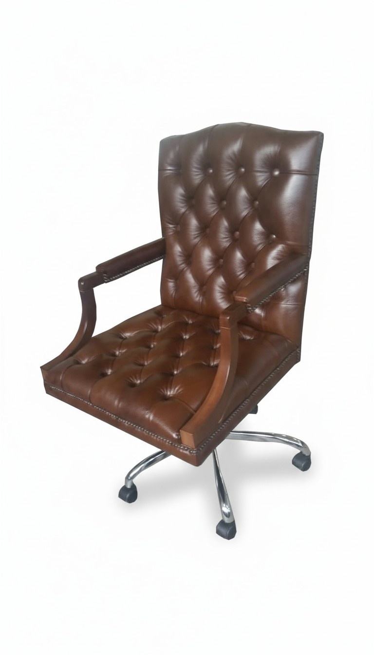 Chesterfield BÃ¼rostuhl Drehstuhl BÃ¼ro Sessel Ledersessel KING Drehsessel Neu