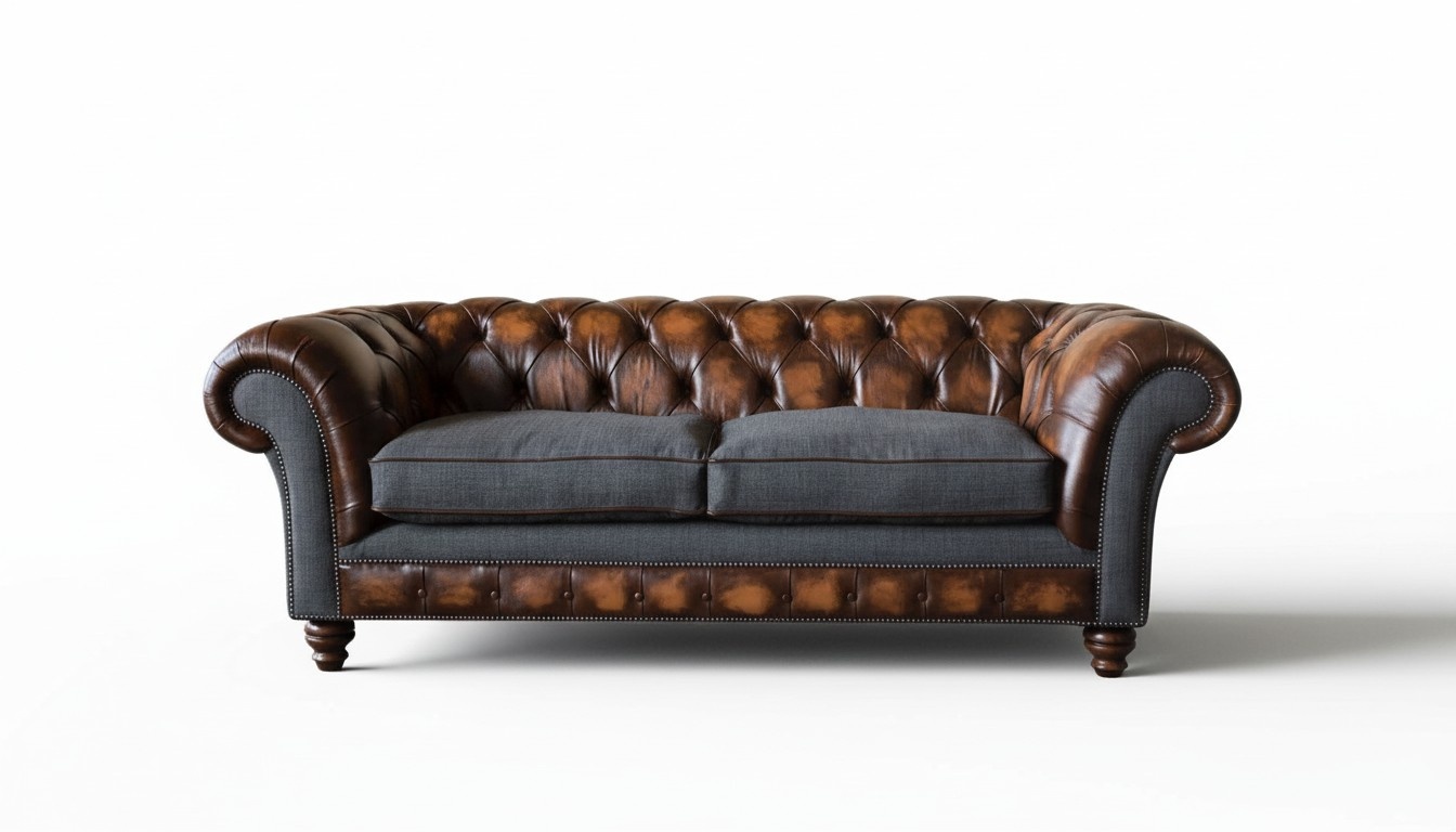 Chesterfield Design gepolstertes Sofa Lounge Stuhl Leder