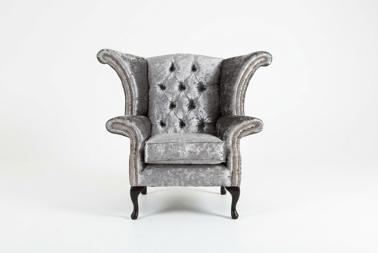 Chesterfield Sessel Fernseh Deko Couch 1 Sitzer Sofa Textil Stoff Couchen