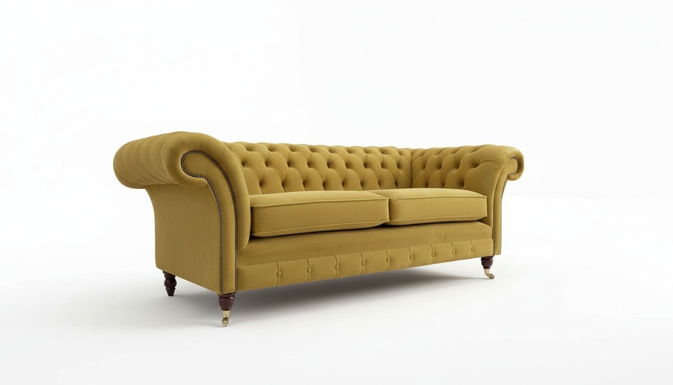 Chesterfield Sofa 3 Sitz Design Couch Dreisitzer Luxus MÃ¶bel Stil Textil