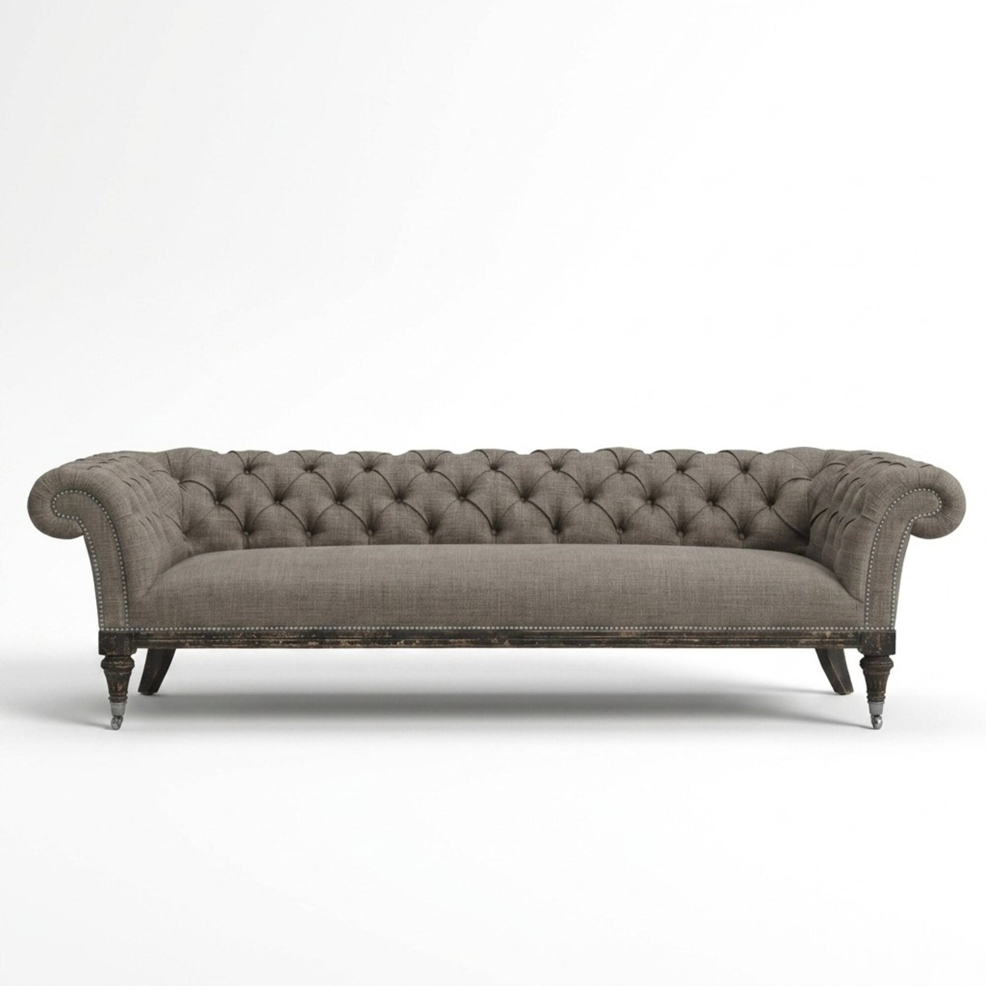 Chesterfield Sofa Couch Polster Leder Stoff Couchen Garnitur Polster 4 Sitzers