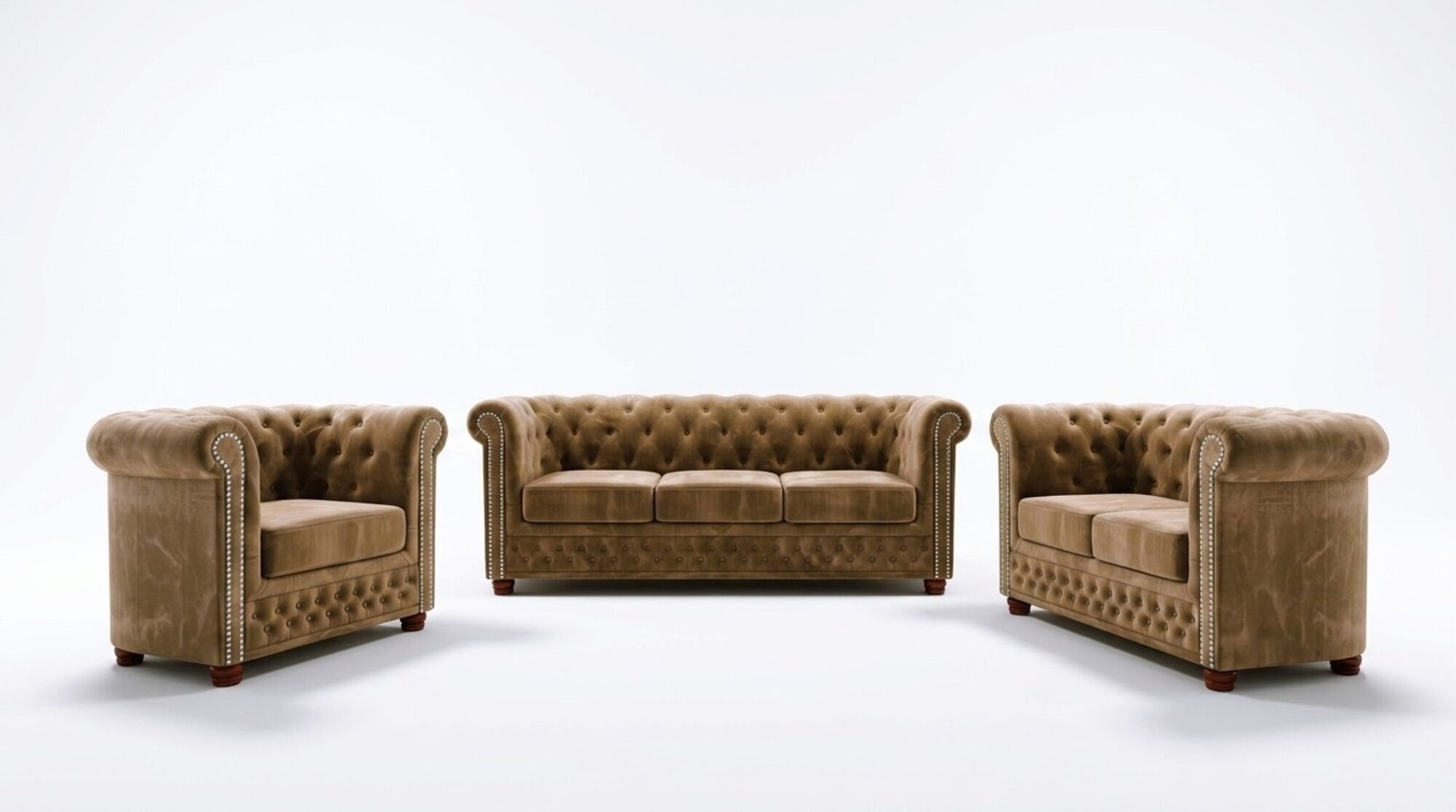 Chesterfield Sofagarnitur 3+2 Sitzer Sofa Sitz Couch Polster Garnitur Couchen