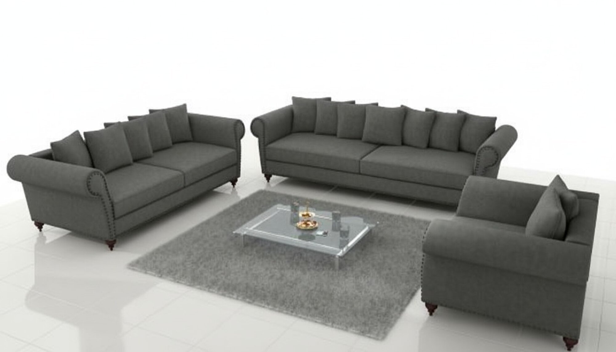 Chesterfield Sofagarnitur 5+4+1 Sofa Couch Polster Sitzer Big XXL Garnitur Neu