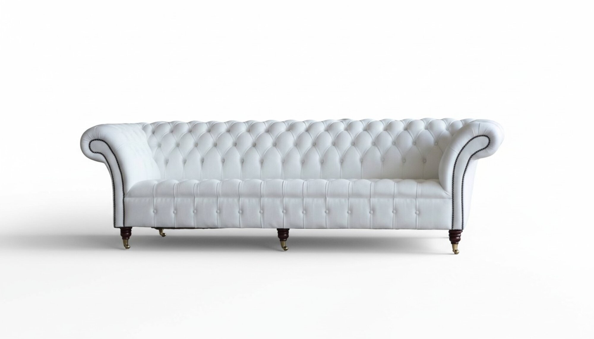 Chesterfield Sofas Design Luxus WeiÃ Textil Sofa 4 Sitzer Stoff Viersitzer