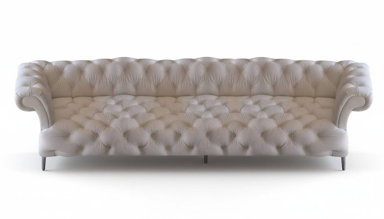 Chesterfield WeiÃ Viersitzer Leder Neu Sofa Couch Einrichtung Modern Wohnzimmer