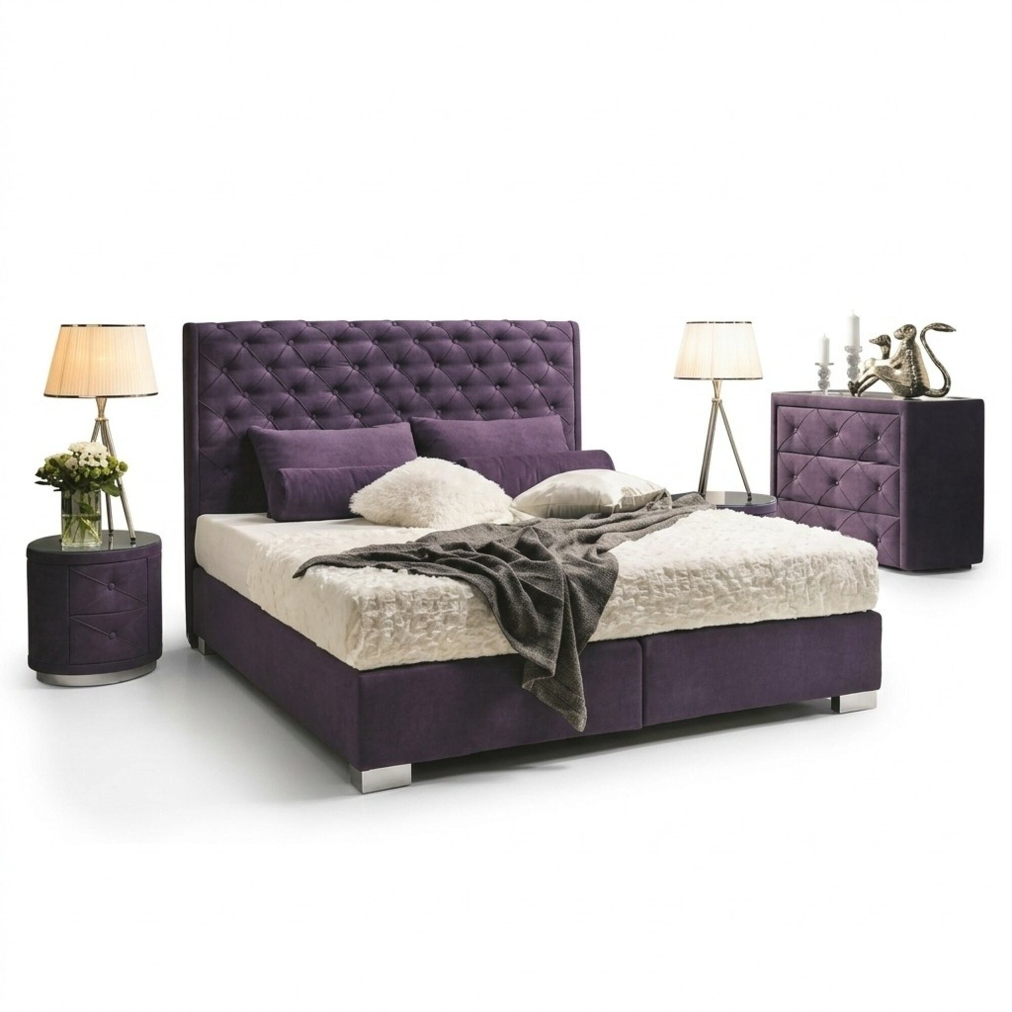 Boxspringbett Bett Hotel Luxus Betten Polster Doppelbett Ehe 140 160 180
