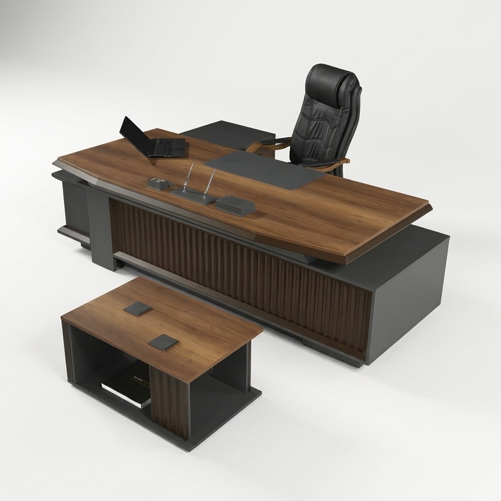 Couchtisch mit Schreibtisch Arbeitszimmer Tisch-Set Holztische BÃ¼romÃ¶bel