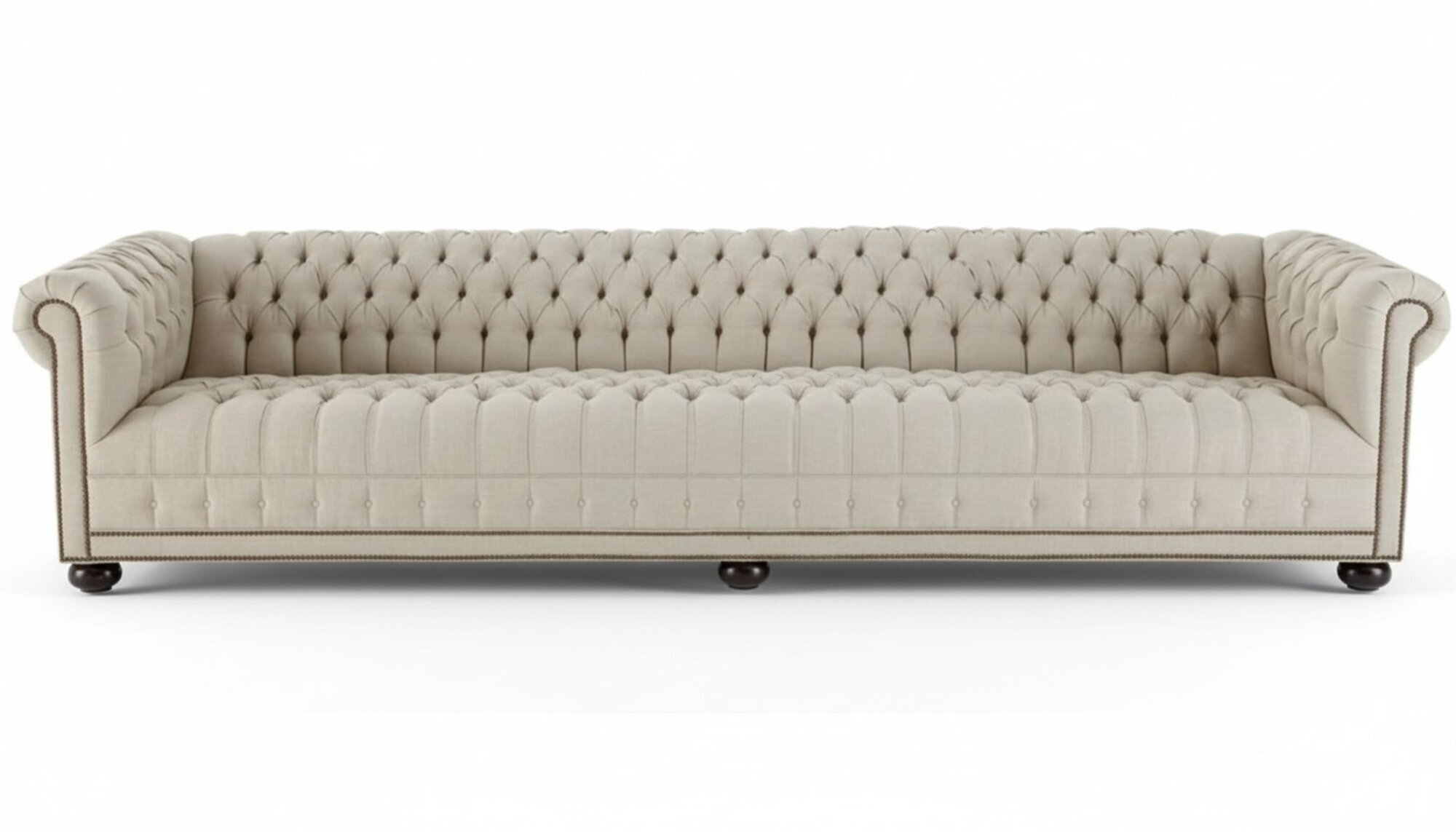 Creme Chesterfield Wohnzimmer Viersitzer Design Couchen Sofa MÃ¶bel Stoff Sofas