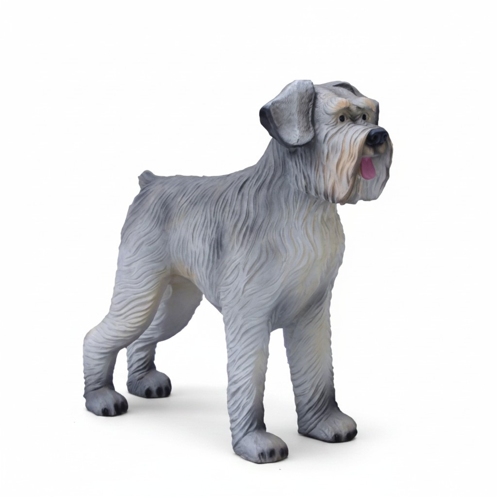 Dandie Dinmont Schnauzer Hund Skulptur 150x140cm Figuren Statuen