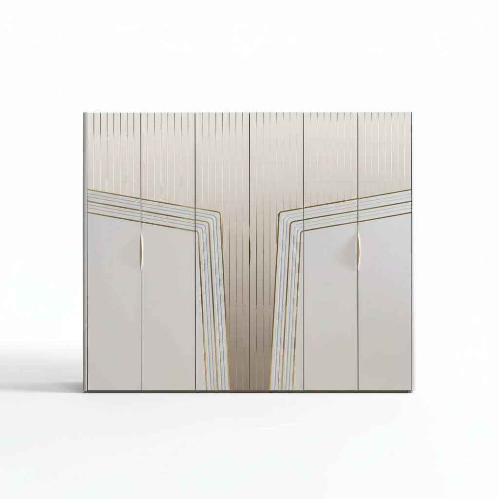 Moderner WeiÃer Kleiderschrank Holzschrank Schlafzimmer Luxus MÃ¶bel