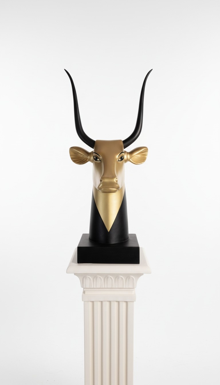 Design Ãgyptischer Stier Figur Statue Skulptur Skulpturen Dekoration
