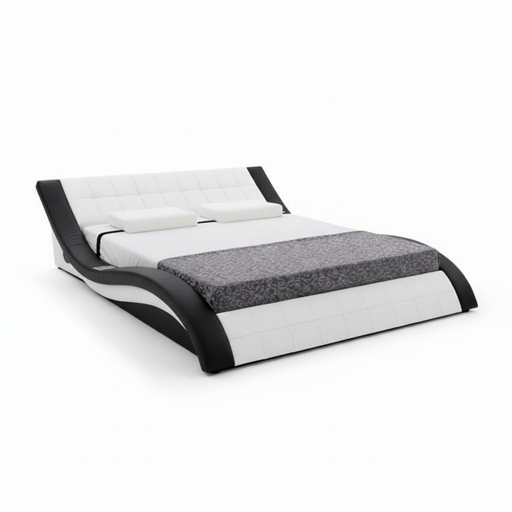 Design Bett Big Betten Leder Hotel Polster 180x200 Multifunktion Regal