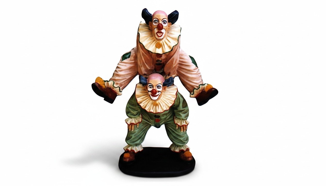 Design Clown-Akrobat Figur Statue Skulptur Skulpturen Figuren Dekoration