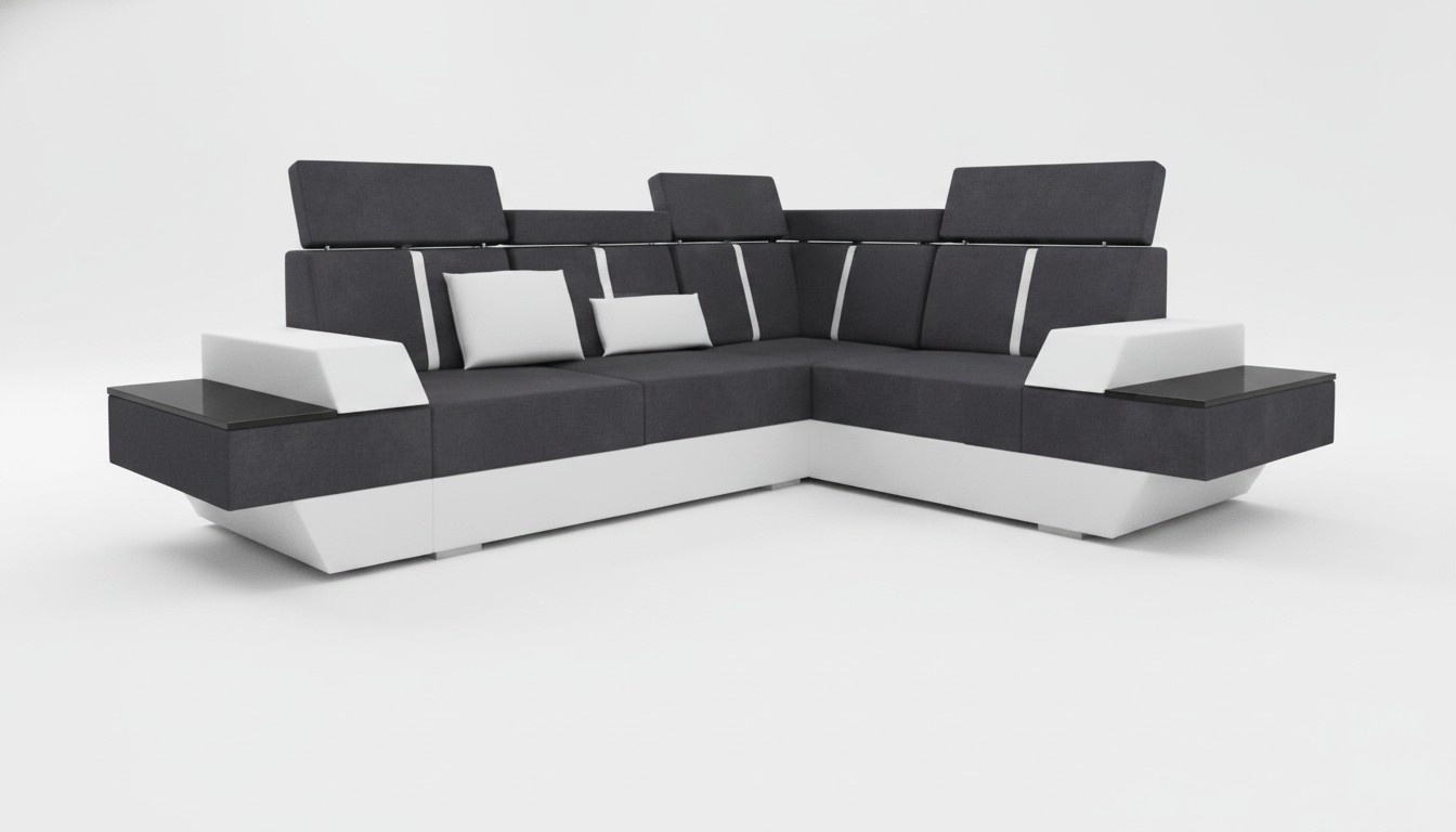Design Ecksofa + USB Wohnlandschaft Sofa Ecksofa Stoff Leder MaÃanfertigung Neu