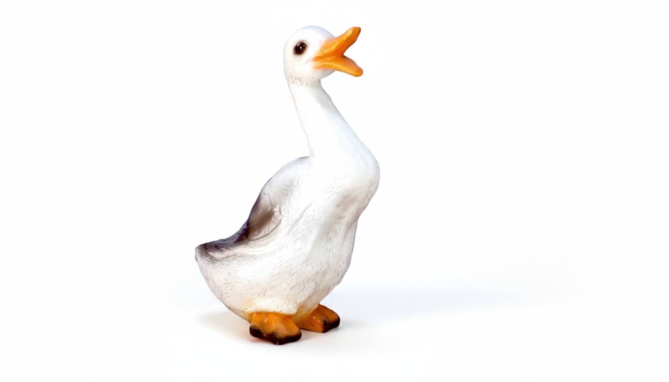 Design ENTE Figur Statue Skulptur Figuren Skulpturen WeiÃ Natur Dekoration