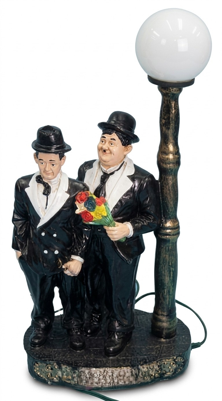 Design Flip und Flap Figur mit Lampe Statue Skulptur Figuren Skulpturen Deko Neu