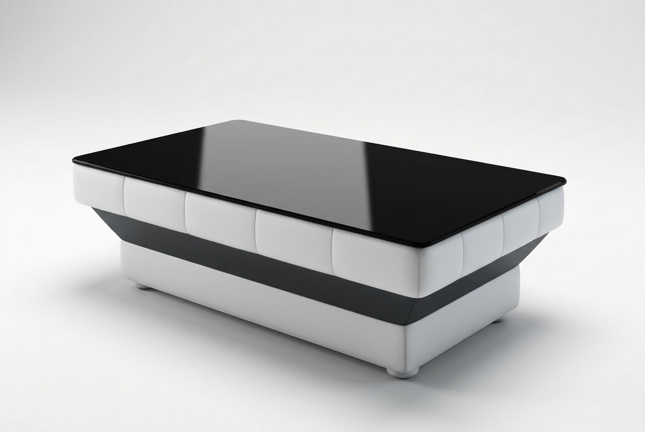 Design Glastisch Leder Couch Tisch Tische Glas Deko Sofa Wohnzimmertisch