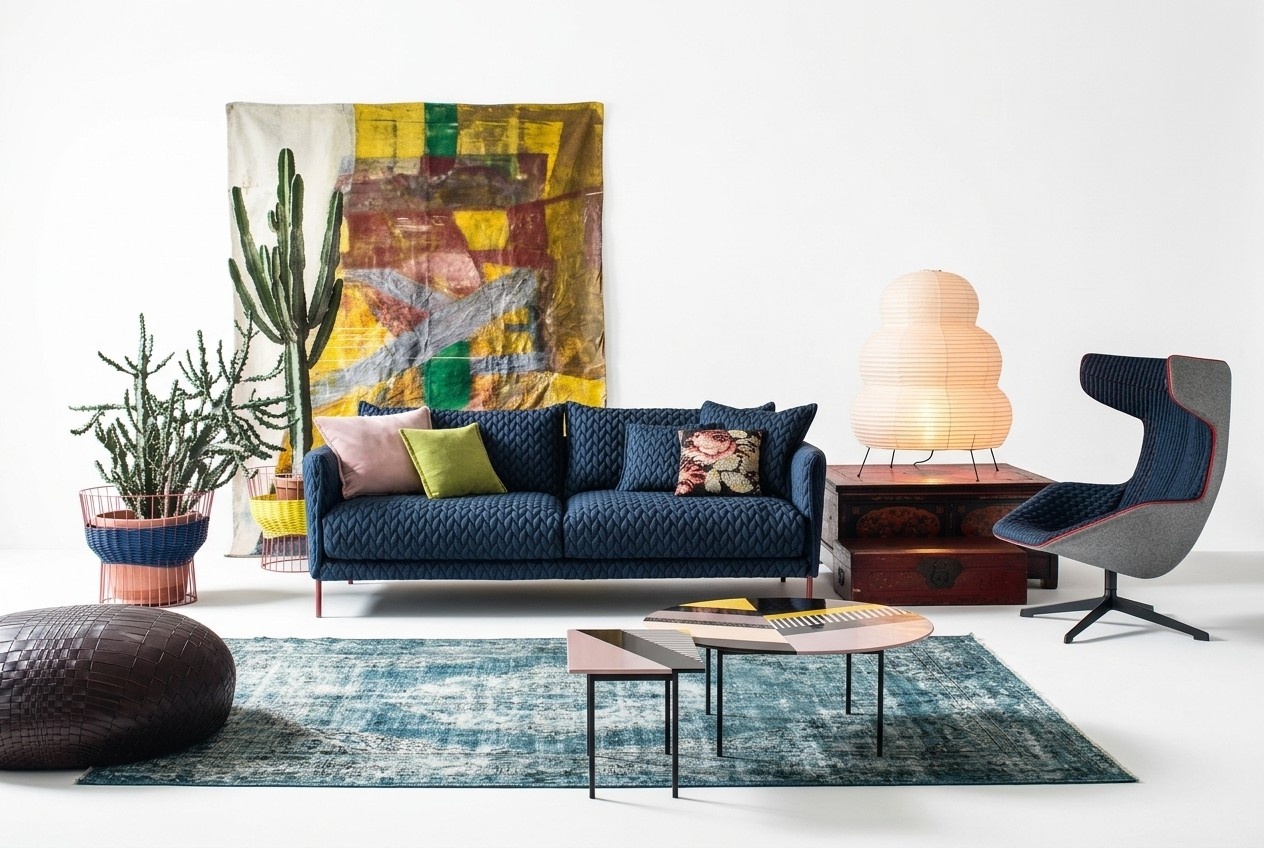Design Gruppe Couch Polster Garnitur Sessel Sofas Sofa 3 Sitzer + Ohrensessel