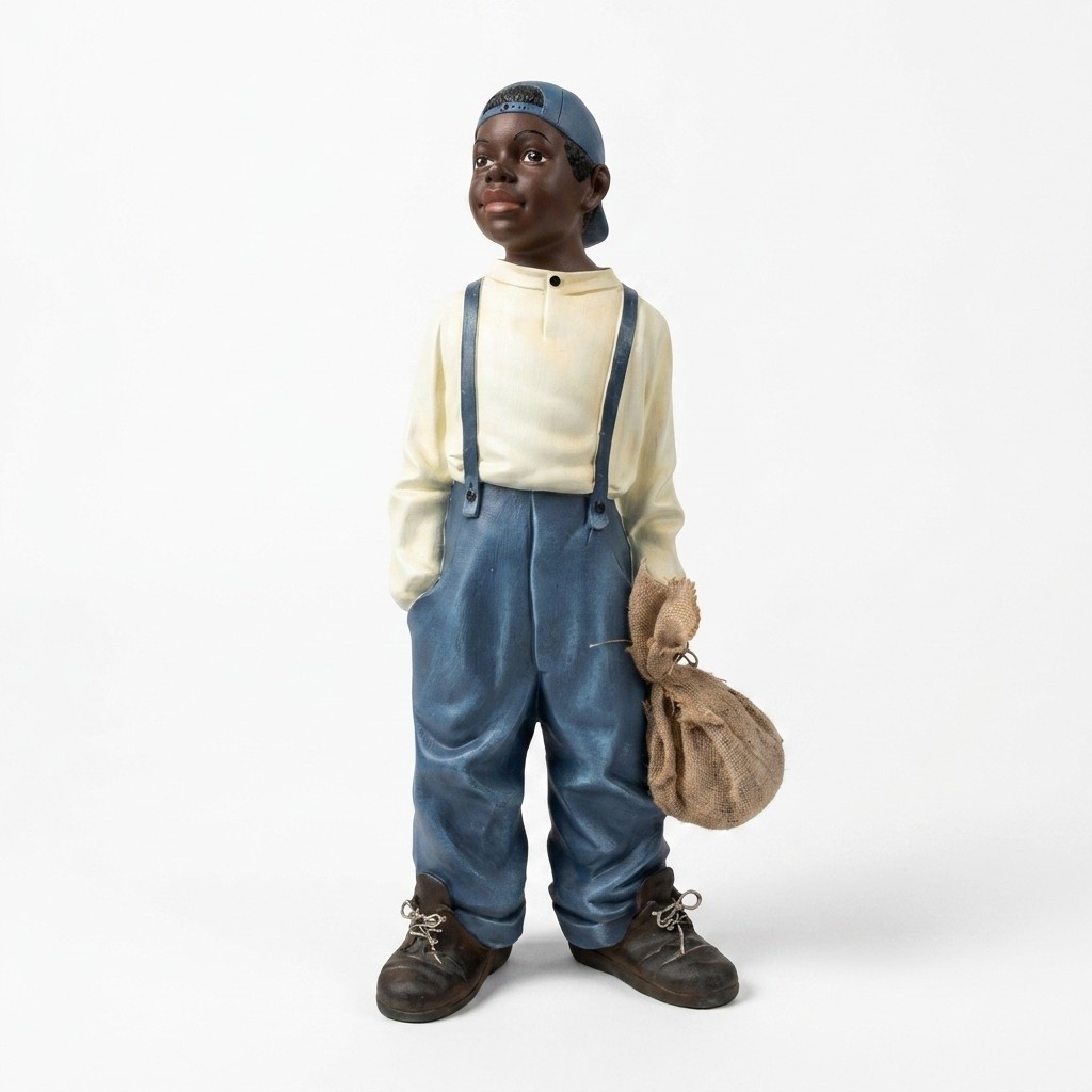 Design Junge mit Beutel II Figur Statue Skulptur Figuren Skulpturen Deko