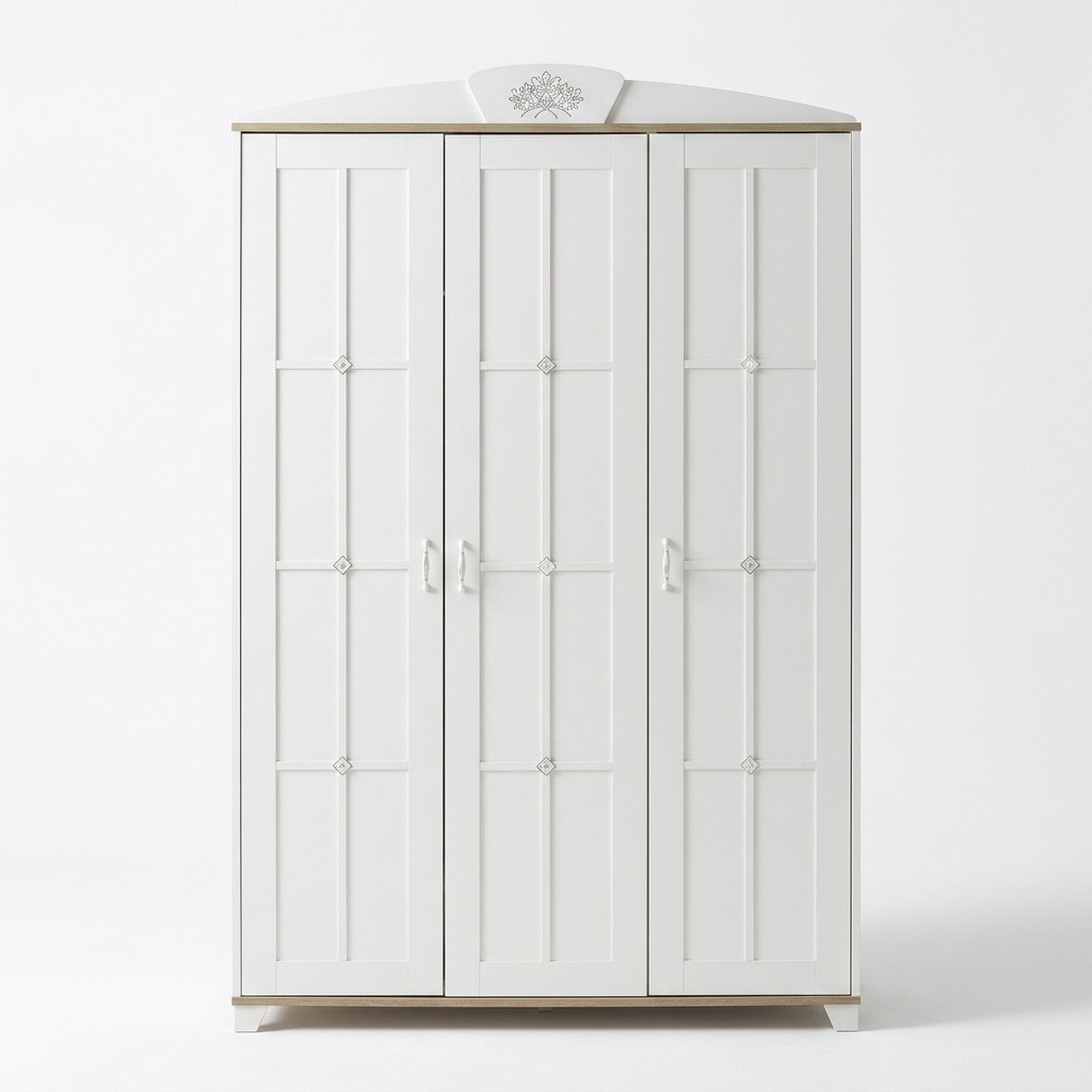 Design Kleiderschrank Schrank Holzschrank MÃ¶bel Holz Luxus WeiÃ 3 TÃ¼r