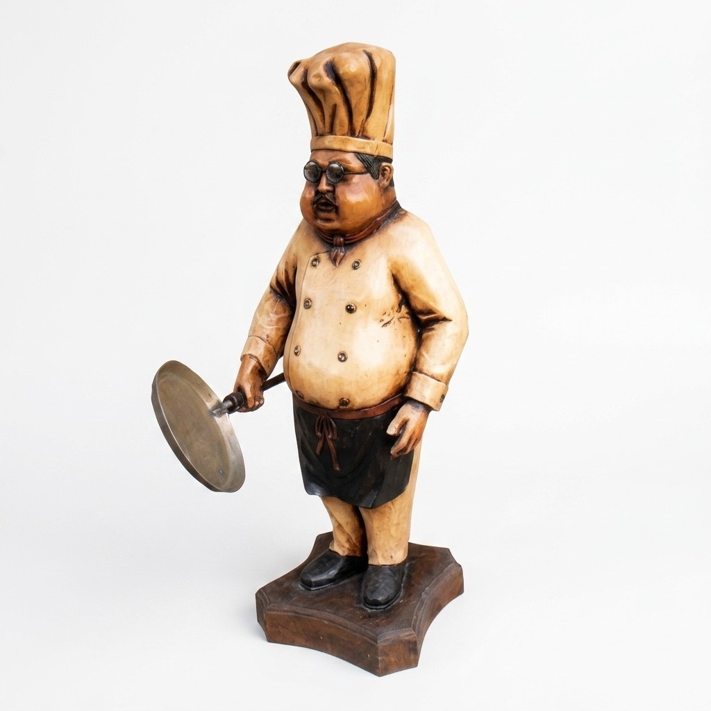 Design Koch Figur Statue Skulptur Figuren Skulpturen Dekoration Chief Deko