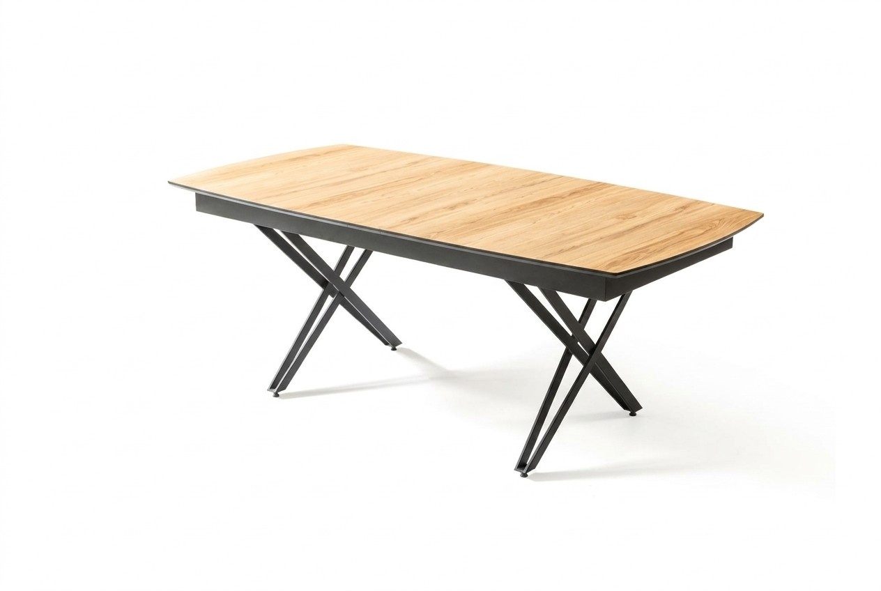 Design KÃ¼chentisch Esszimmertisch Ausziehbarer Holz Braun Tisch MÃ¶bel