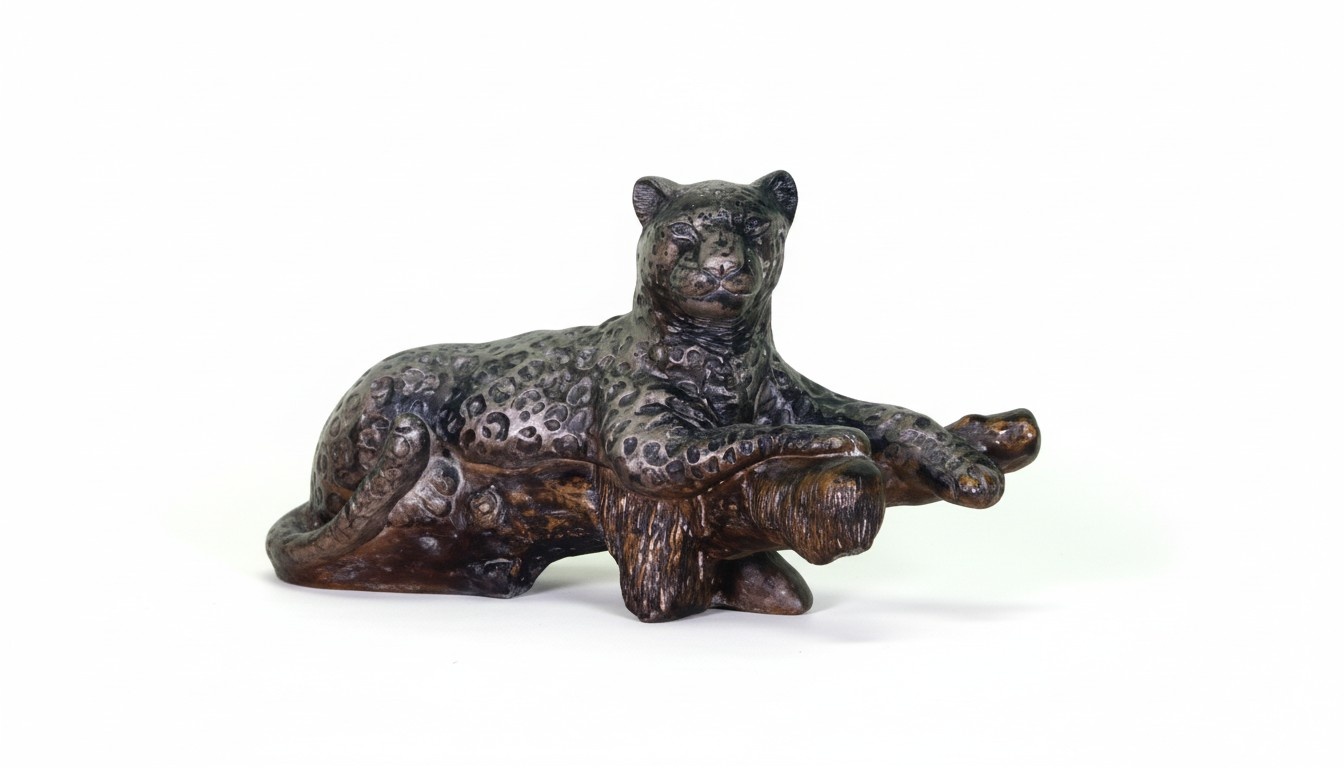 Design Leopard Figur Statue Skulptur Figuren Skulpturen Dekoration