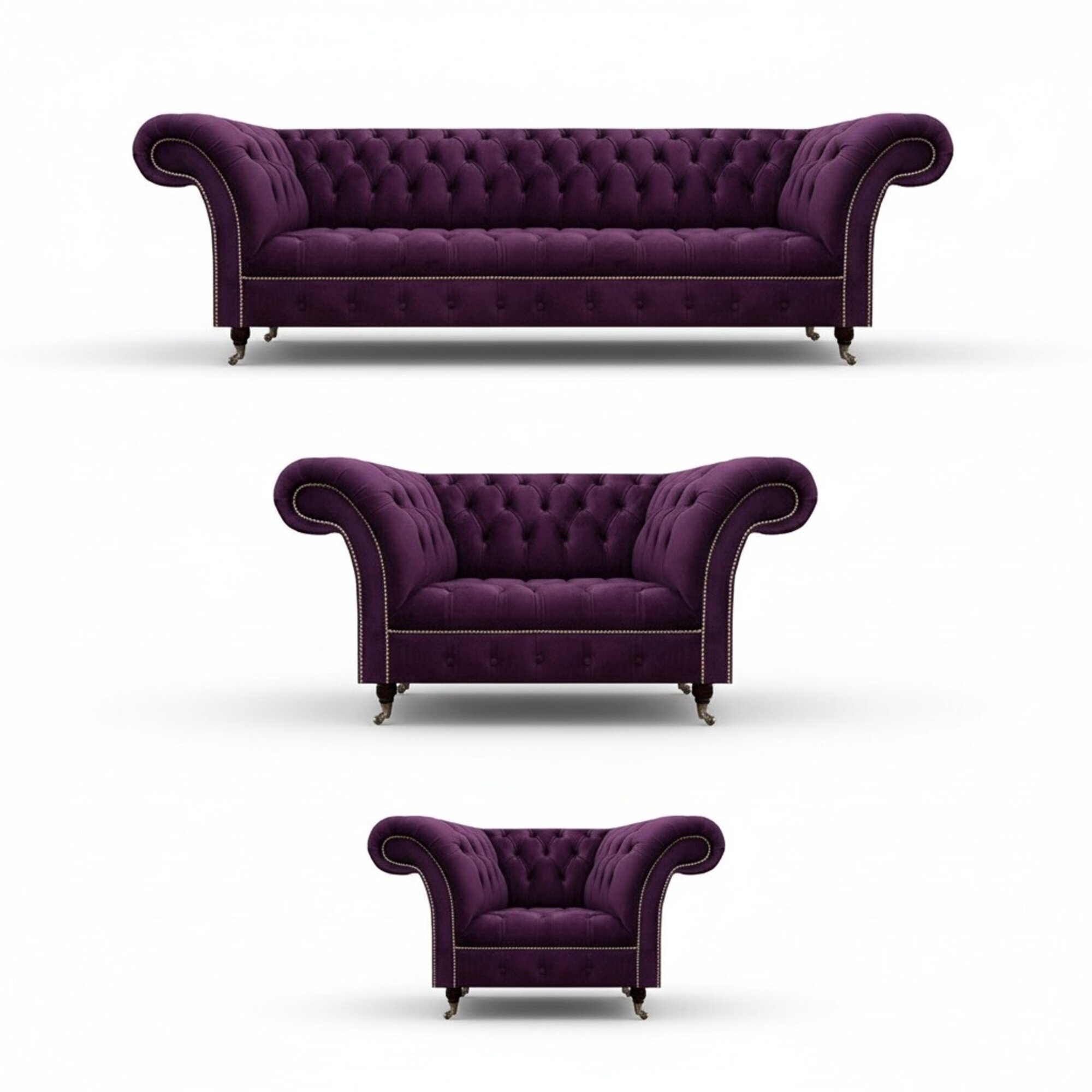 Design Luxus MÃ¶bel Lila PolstermÃ¶bel Sofagarnitur 4+2+1 Sitzer Textilsofa