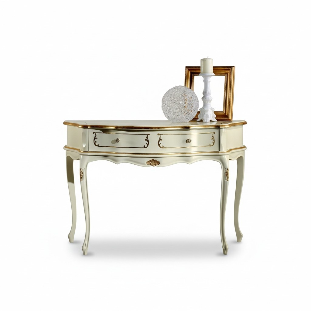 Design MÃ¶bel Stil Barock Luxus Konsolentisch WeiÃ Holz Italienische Tisch Tische