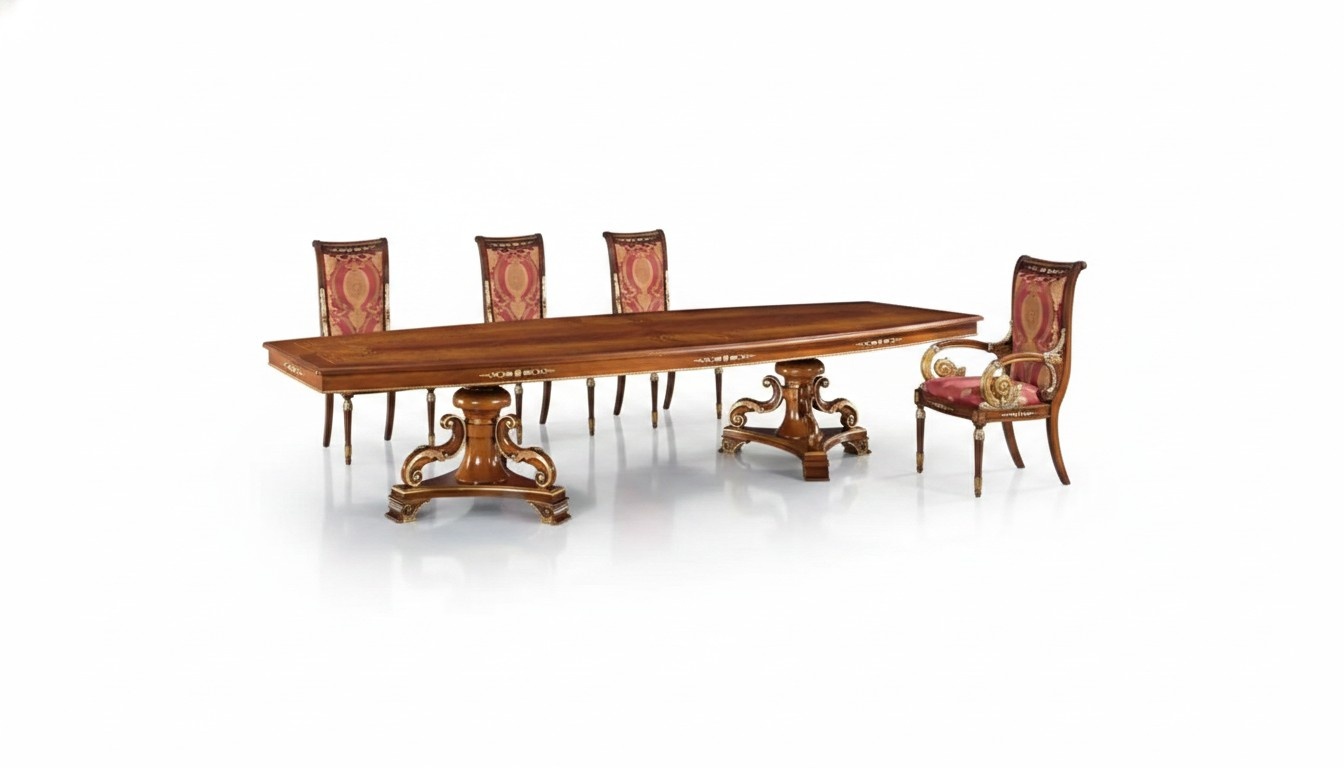 Design Luxus Tische Esszimmer Italienische MÃ¶bel Tisch Braun Esstische Neu