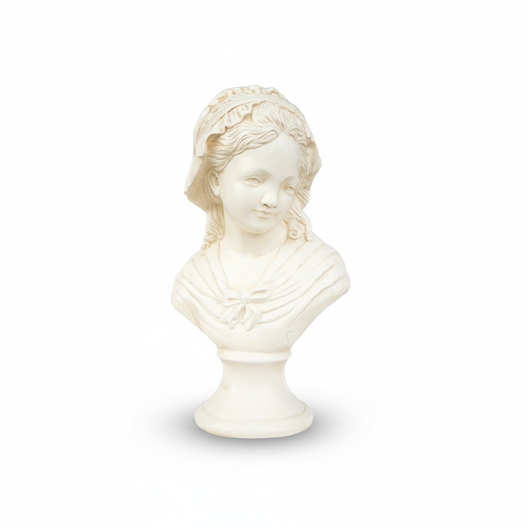 Design MÃ¤dchen im LÃ¶ffel - BÃ¼ste Figur Statue Skulptur