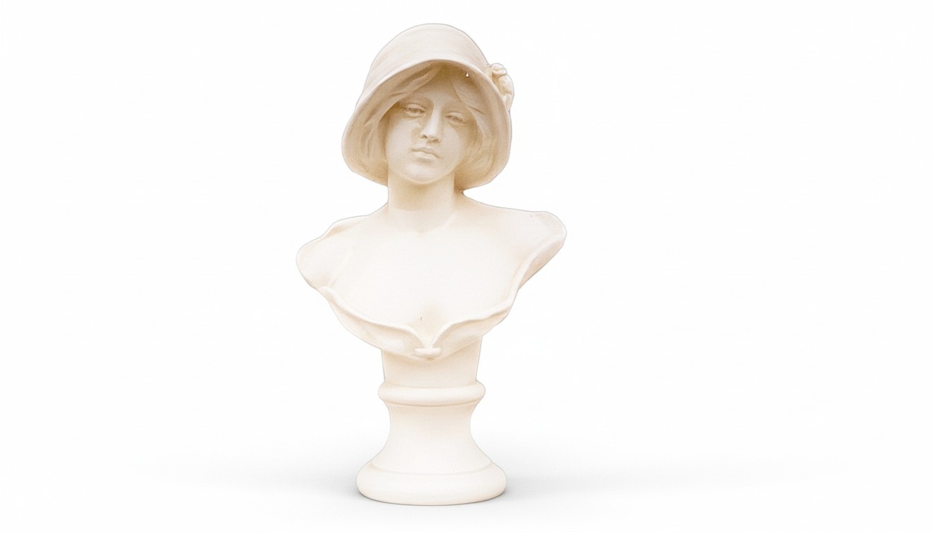 Design MÃ¤dchen mit Hut BÃ¼ste Figur Statue Skulptur Skulpturen