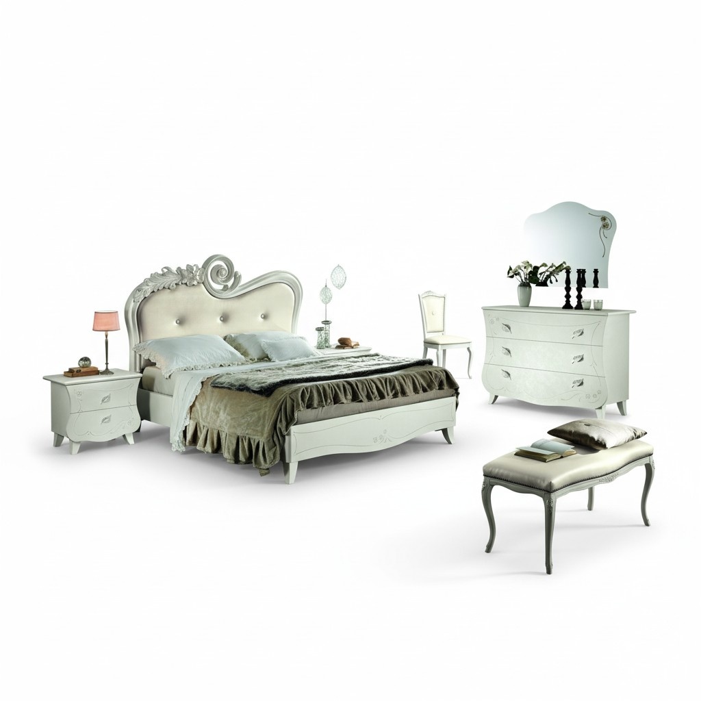 Klassisch Luxus Betten Neu Bett 2x Nachttische Schlafzimmer Set 3tlg