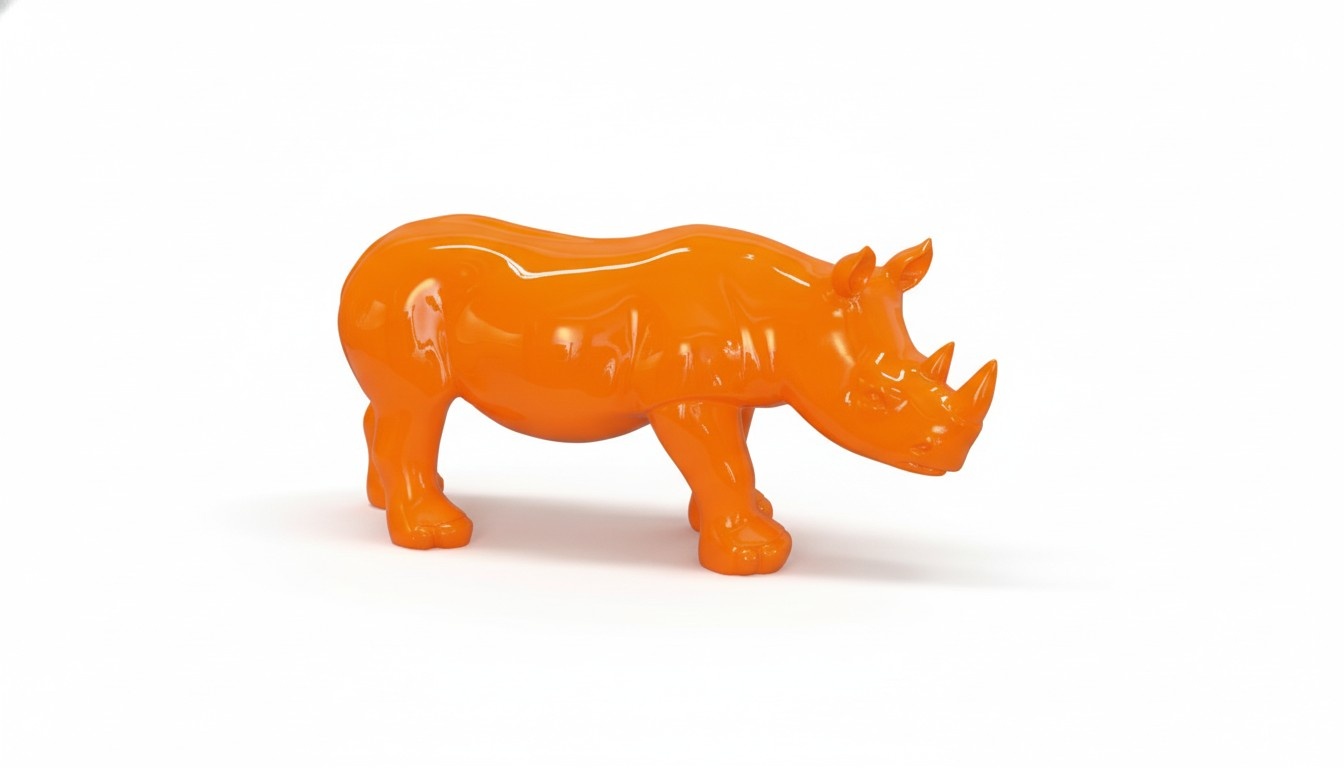 Design Nashorn Figur Statue Skulptur Figuren Skulpturen Dekoration